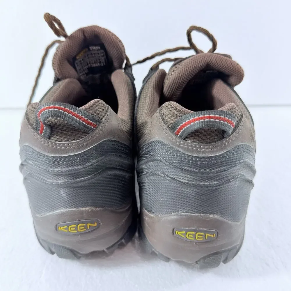 KEEN Utility Lansing Mens Low Steel Toe Work Shoes Size 11.5E Brown Hiking Clean